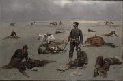 Frederick Remington What an Unbranded Cow Has Cost oil